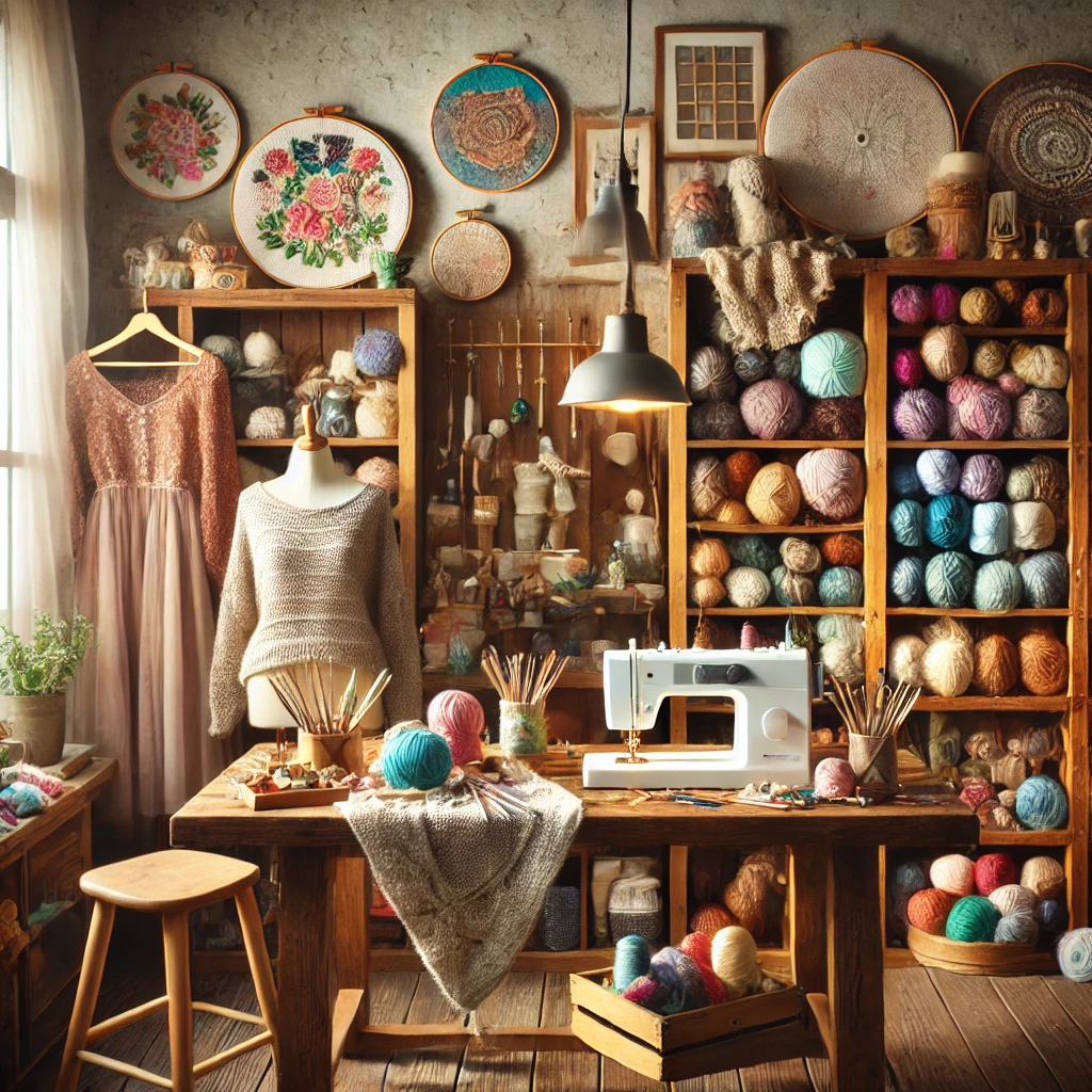 atelier tricot/crochet et couture, ateliers art du fil